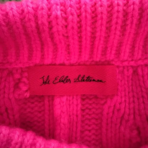 The Elder Statesman Cashmere Set Frank Cardigan and Dip Dye Chunky Cable Shorts - Picture 6 of 15